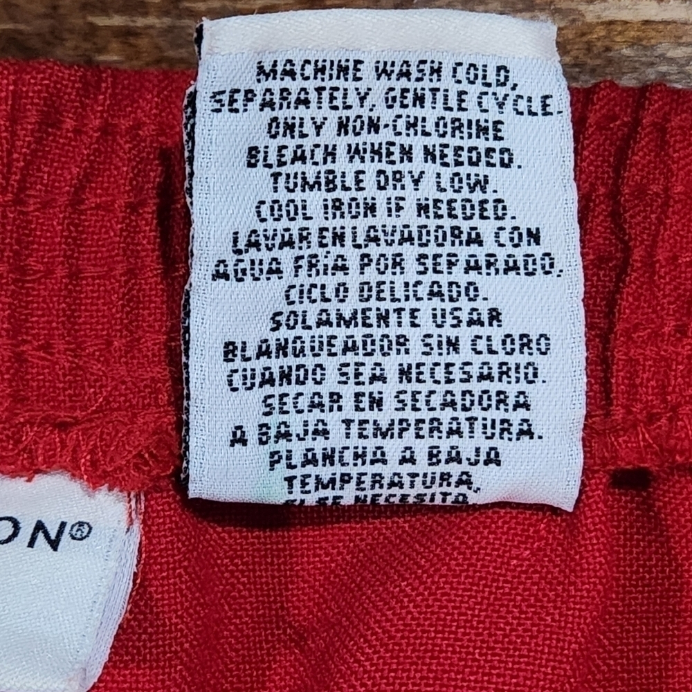 Covington Petite Red Crop Dress Pants with Pull-on Casing Waistband Size 8P - Picture 9 of 9